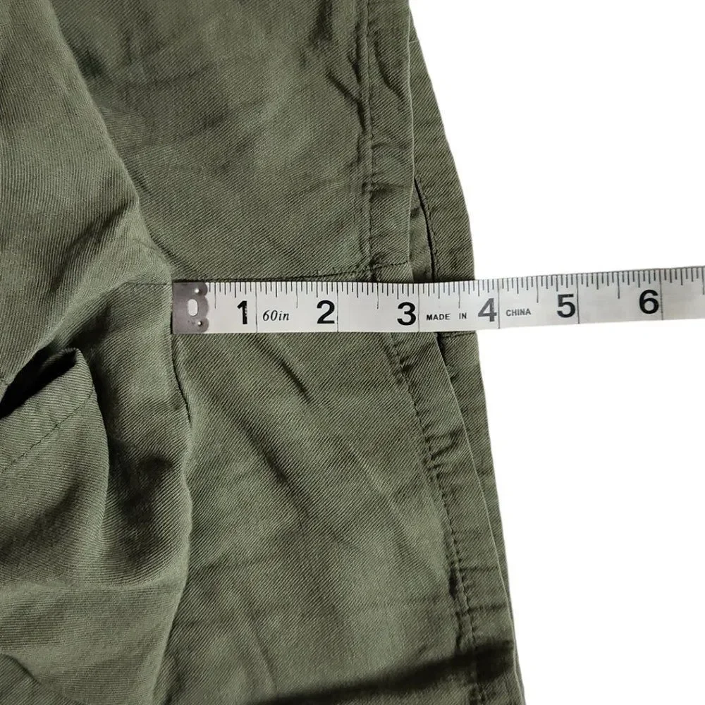 Old Navy olive green pull on belted shorts sz XL (14)